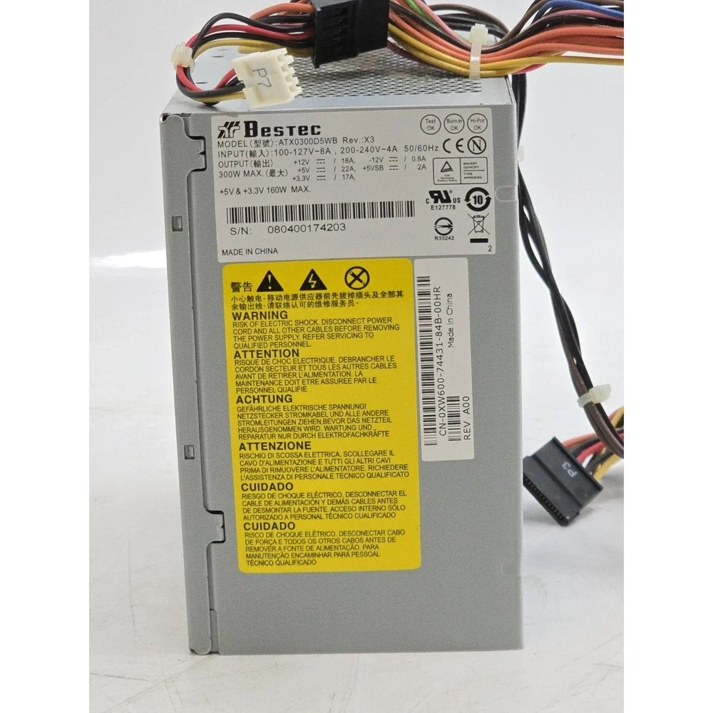 Genuine Bestec‎ 300W Power Supply ATX0300D5WB Dell Inspiron 530 W/cables Tested